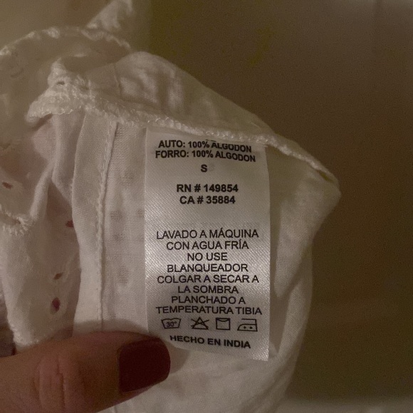 Sage The Label Okeefe Cotton Eyelet Puff Sleeve Mini Sz S NWT - Picture 9 of 9